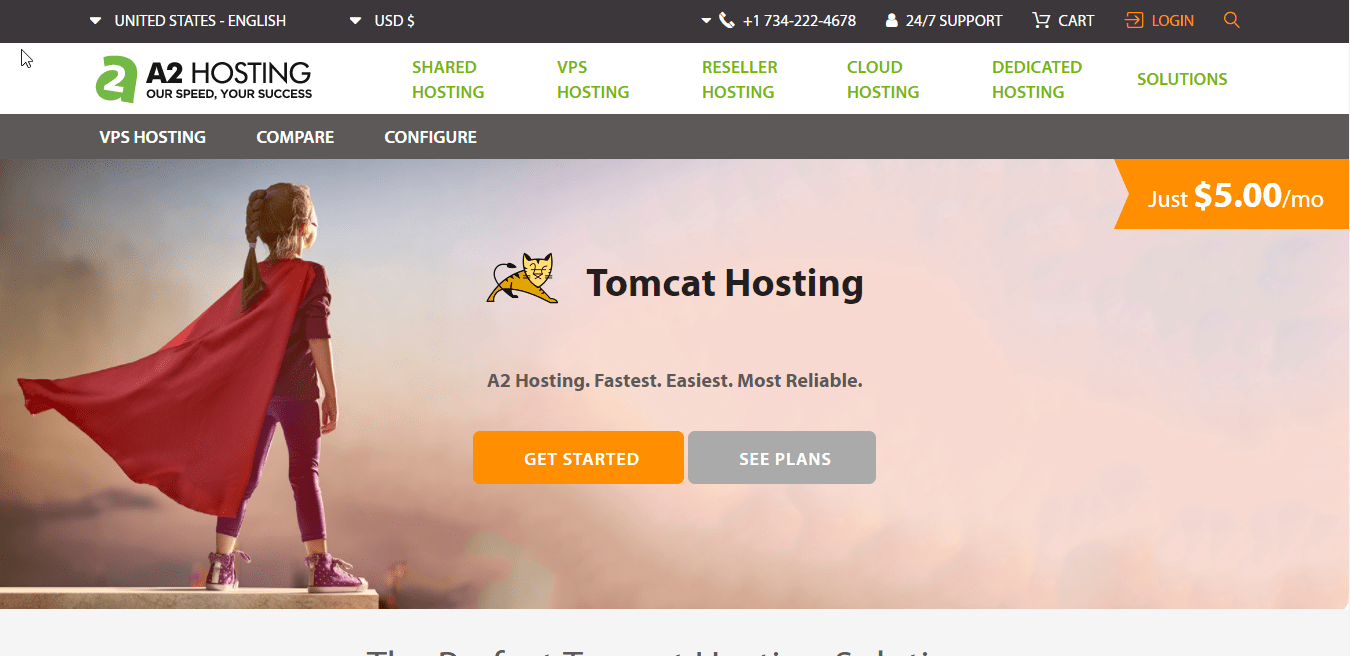 a2 hosting tomcat
